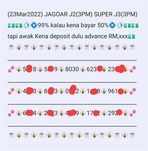 3pm super j3 win|(22 Mar 2022) JAGOAR J2 3pm SUPER J3 3pm .